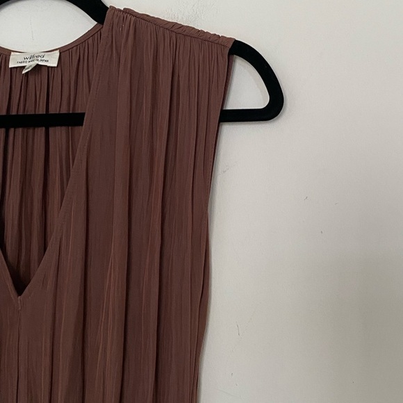 Aritzia Wilfred Sz XS Cognac Sleeveless Mini Dress Like New 372 - Picture 10 of 11